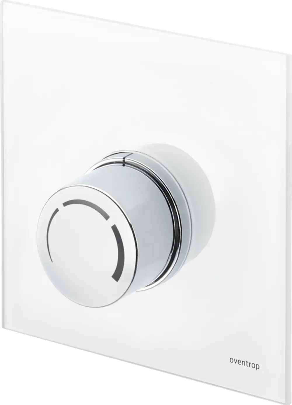 OVENTROP Abdeckung mit Handrad, Echtglas weiß